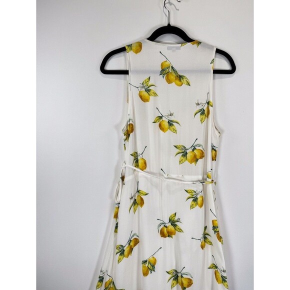 Rails Womens Dress White Lemon Madison Wrap V Neck Tank Sleeveless A Line Small - Picture 10 of 13